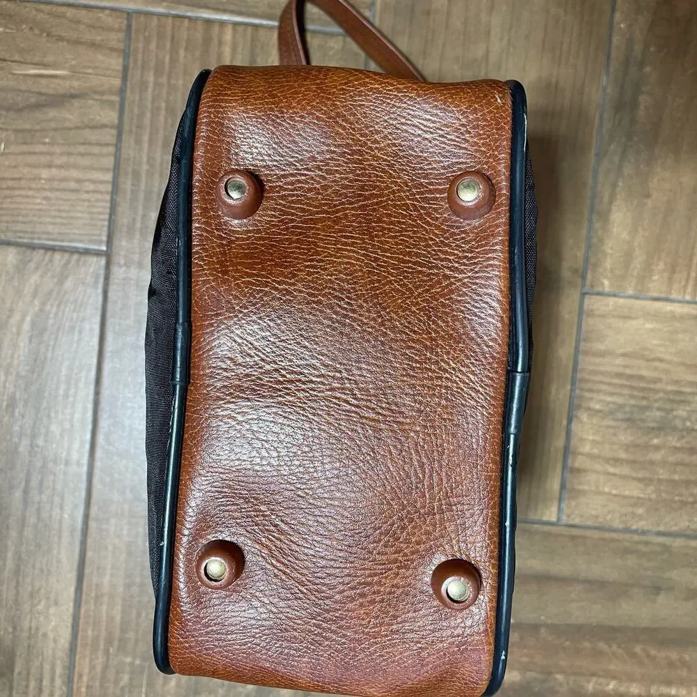 Vintage Samsonite Canvas Travel Crossbody Leather Trim Shoulder Bag